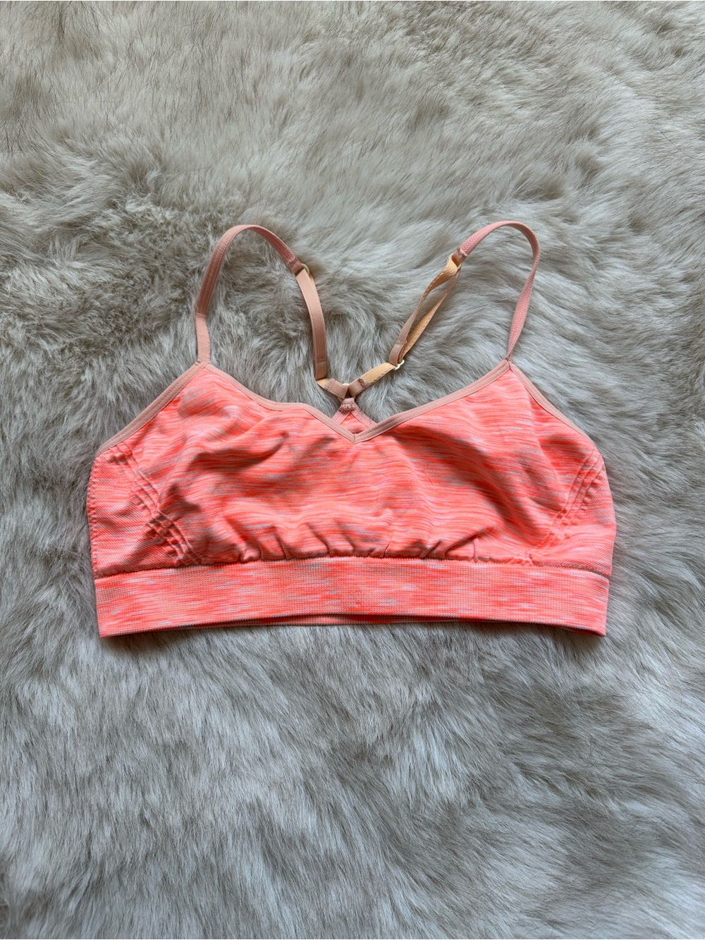 PINK Victoria's Secret Coral Pink Seamless Bralette